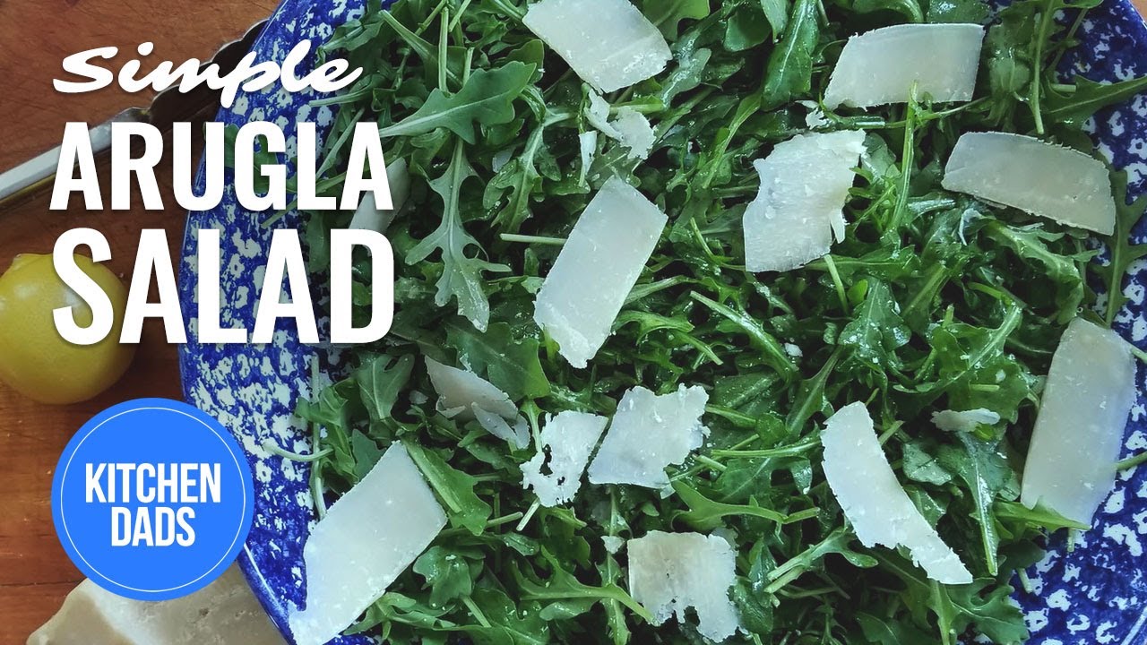 How to Make a Simple Arugula Salad with Olive Oil, Lemon and Parmesan Cheese | Easy Keto Salads