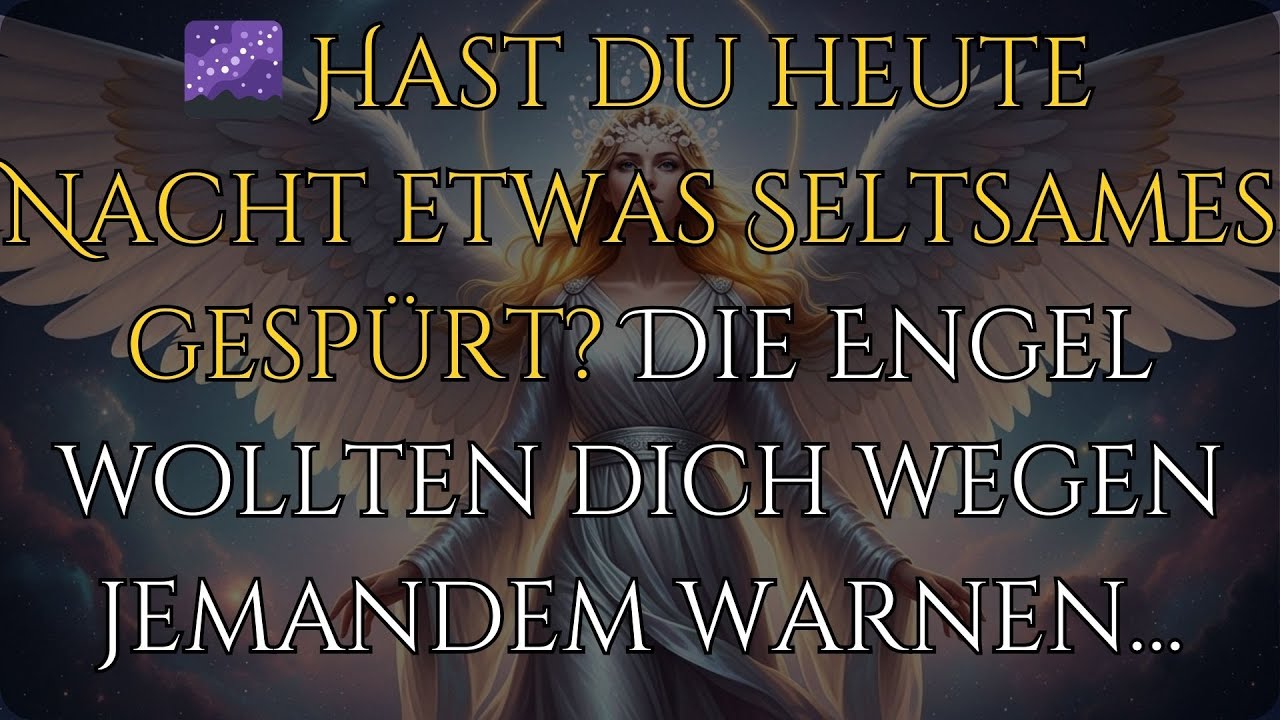🌌 Hast du heute Nacht etwas Seltsames gespürt? Die Engel wollten dich wegen jemandem warnen…