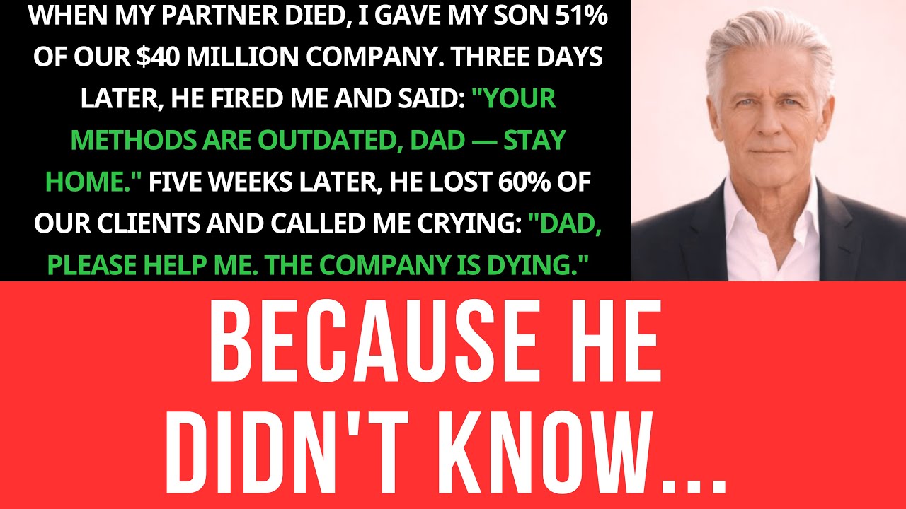 My Son Got $40M Company And Fired Me — 5 Weeks Later, He Was Begging Me To Save Him...