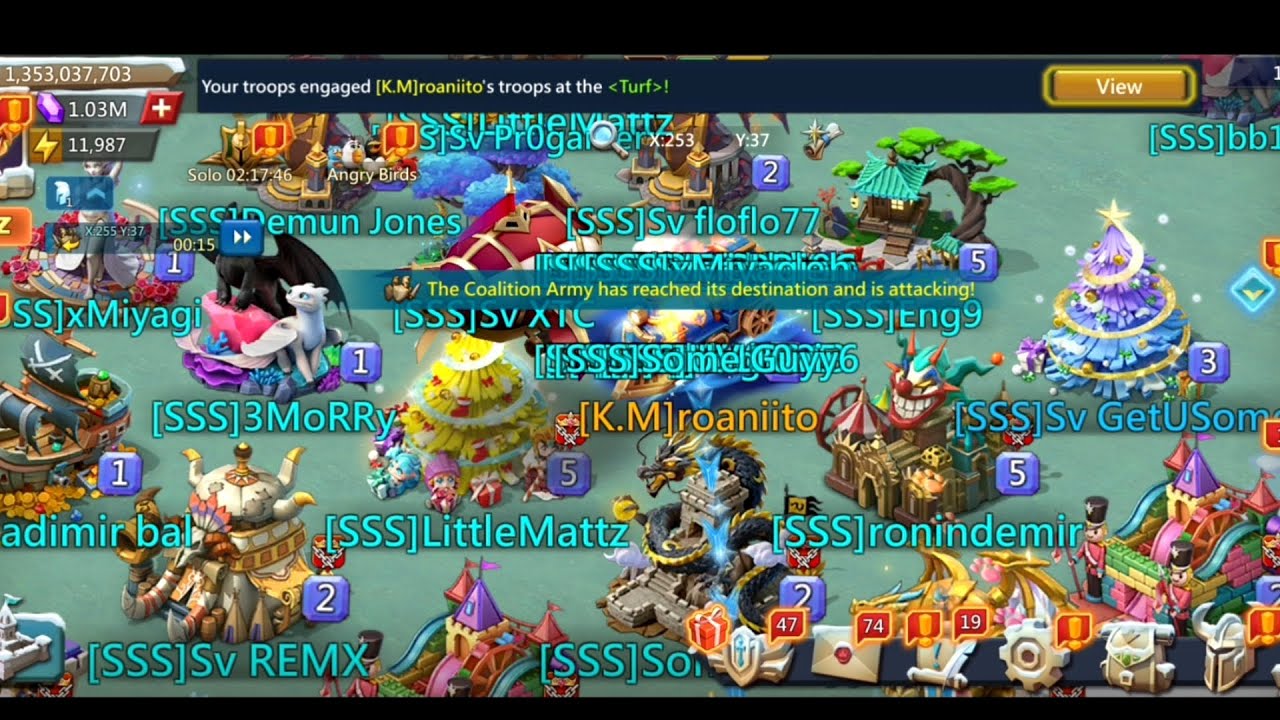 Lords Mobile-RallyParty raid in kingdom 649 with SSS guild!
