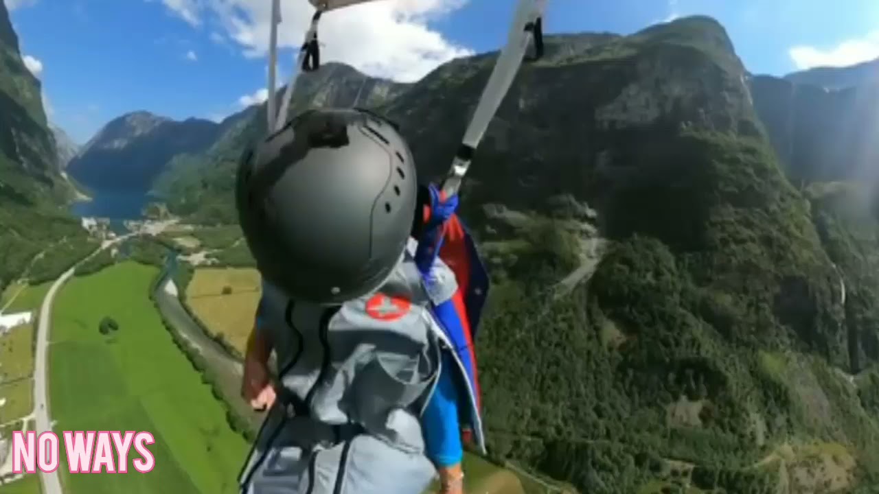 Unbelievable mountain skydiving video|#NoWays
