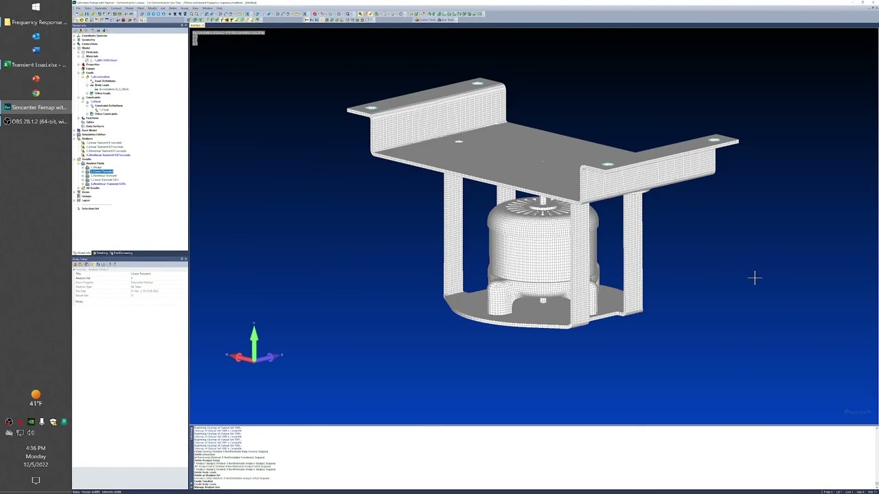 Linear Versus Nonlinear Transient Analysis: Example in Femap