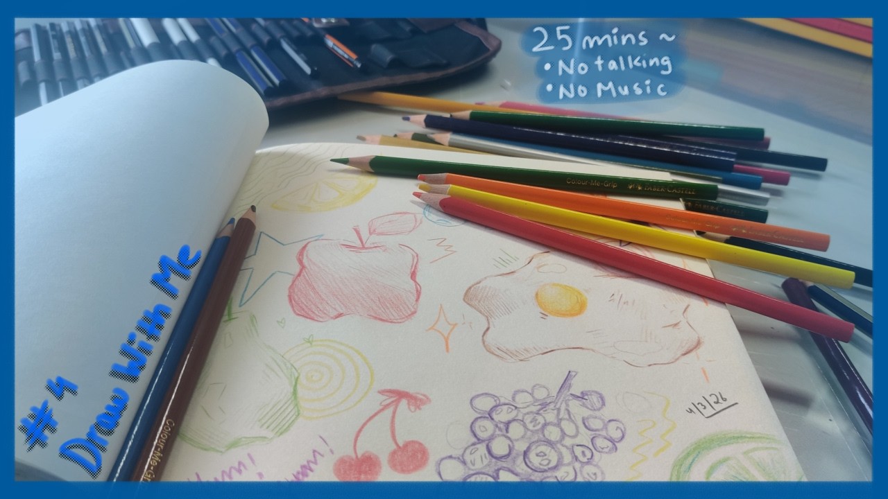 ☆ Draw with me ☆ | 25 mins | light bgm | Turn on CC