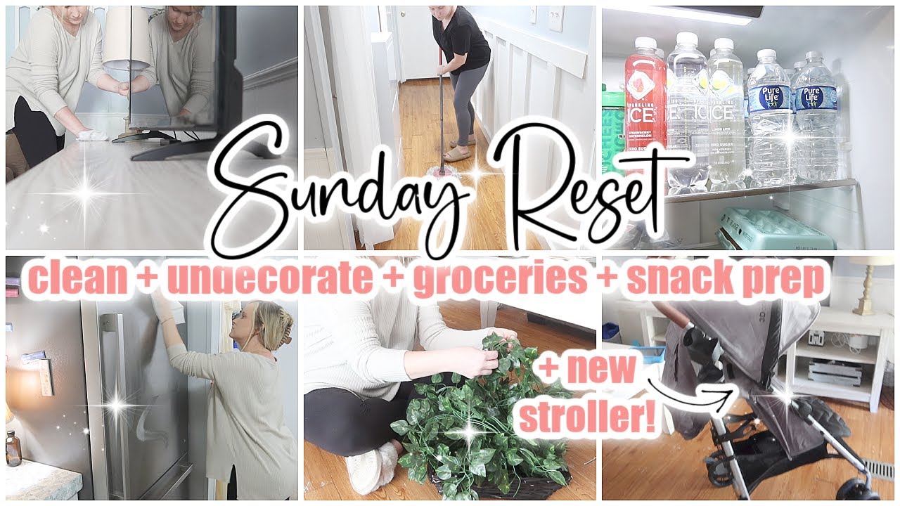 ✨🤍SUNDAY RESET \\ WHOLE HOUSE CLEAN + DECLUTTER + GROCERY HAUL + RESTOCKING \\ CLEANING MOTIVATION