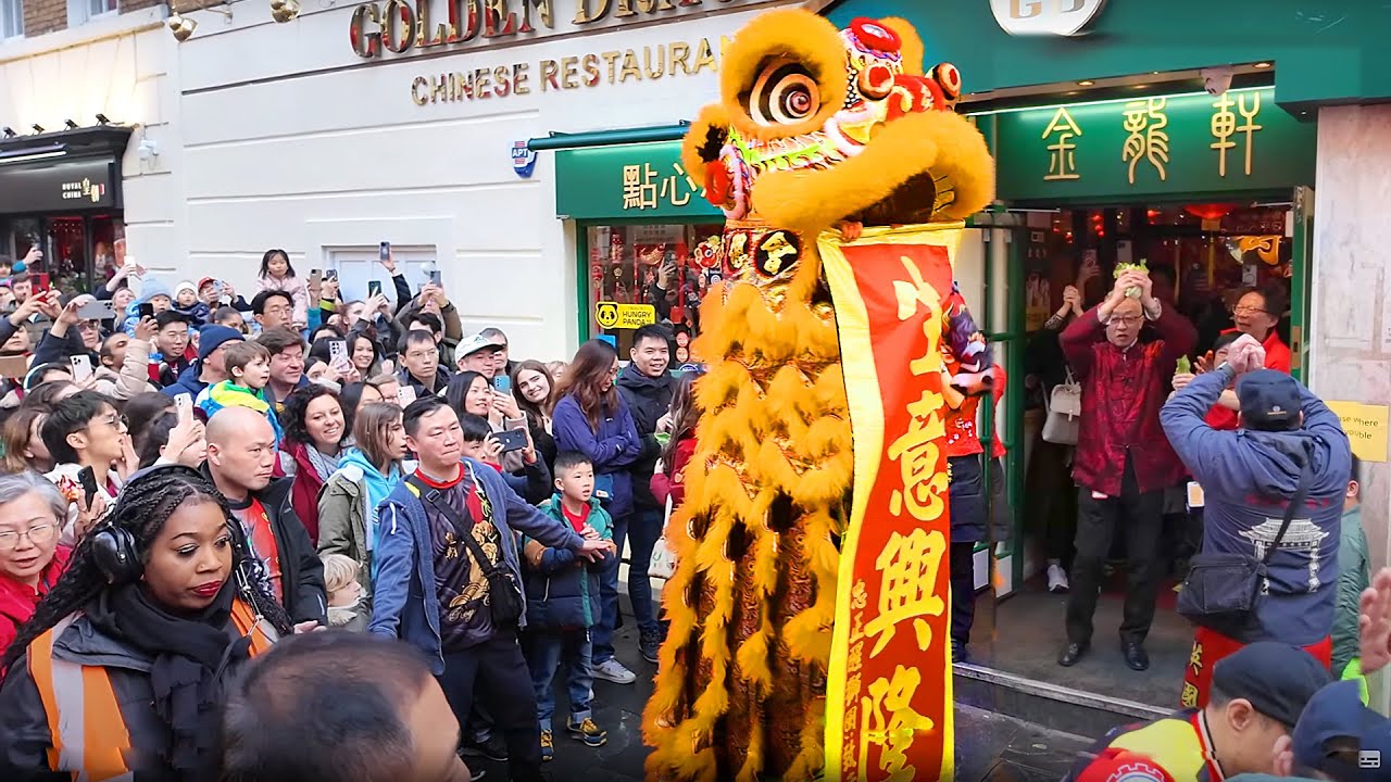 🧧Best Lion Dance Chinese New Year in China Town, London 2024