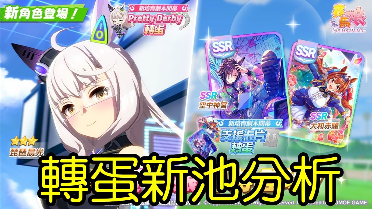 【賽馬娘】轉蛋新池解說：★3機娘晨光、SSR耐神宮、SSR智大和【一年級必修】