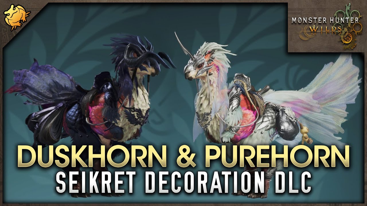 Monster Hunter Wilds - Seikret Duskhorn & Purehorn Decoration DLC