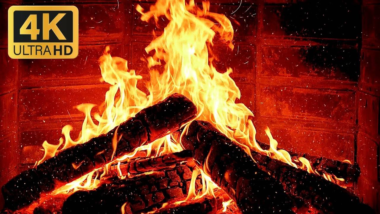 🔥 Pure Christmas Fire Ambience (4K) | No Music, Just Crackling Logs for a Cozy & Festive Mood