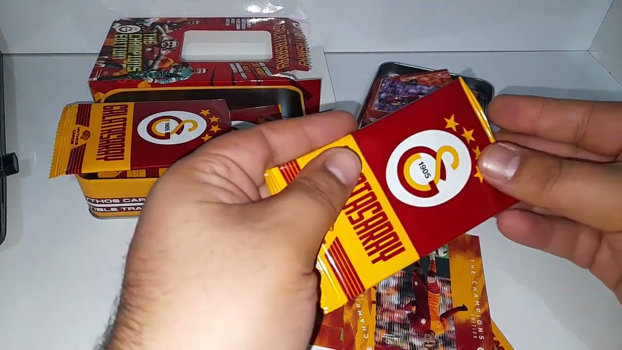 Galatasaray kartları numaralı ve metal kutu / mythos Galatasaray cards opening