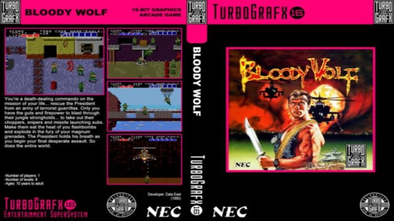 Bloody Wolf -  PCEngine/Turbografx 16 Longplay [012] (Ultra HD) - No Deaths, Perfect Playthrough