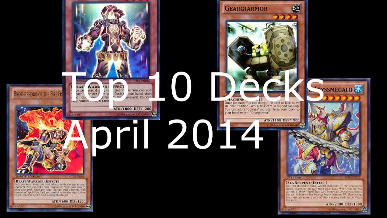 Yugioh Top 10 Decks of April 2014 Format