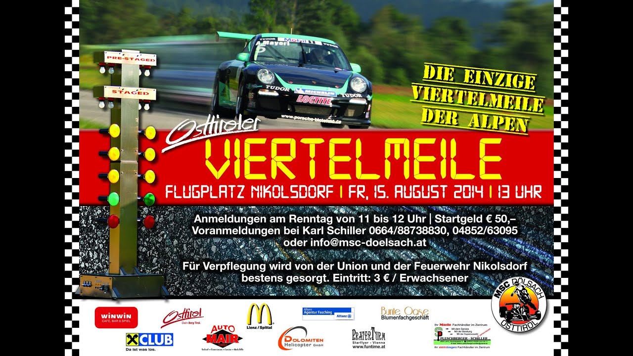 Osttiroler Viertelmeile 2014 mit Gottfried Kramer und seinen Formula Master 