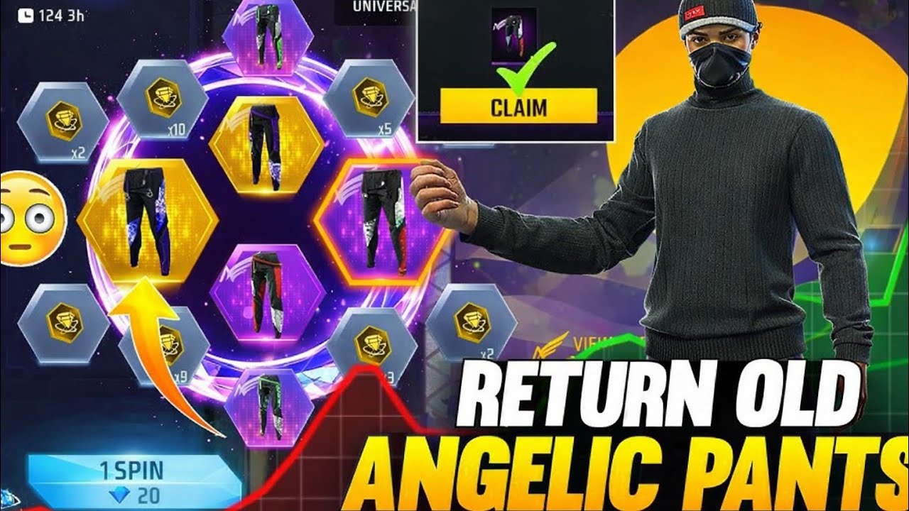 Angelic Royale freefire Spin Today 😰 | All angelic Pants Unlock💀| FF New Event | Freefire New Event🥳