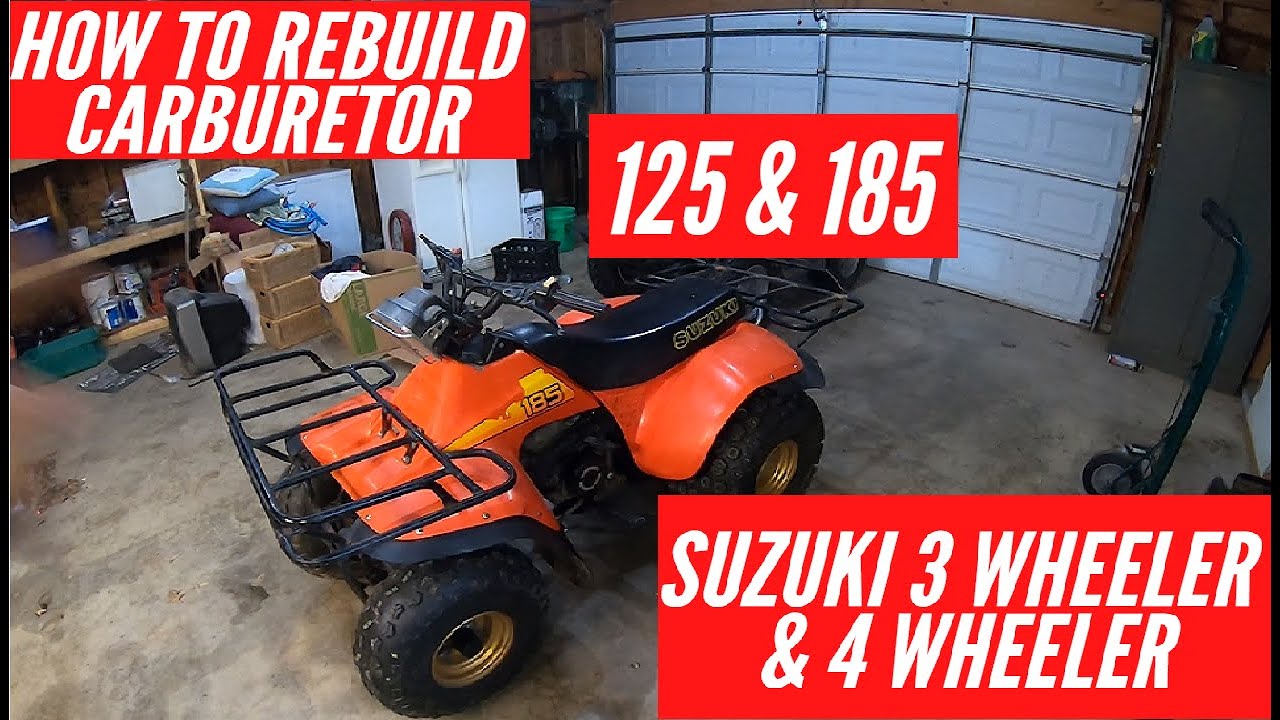HOW TO CLEAN AND REBUILD: Suzuki  LT185 LT125 Carburetor four wheeler / three wheeler BEST TUTORIAL