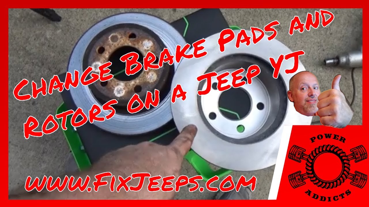 Jeep Wrangler YJ or TJ - Change Brake Pads and Rotors #newbrakepads #needbrakes #jeepbrakes