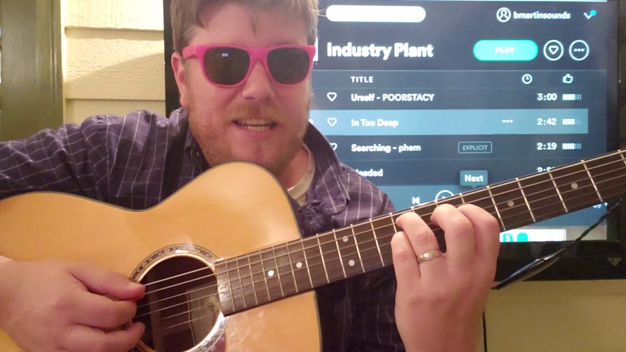 How To Play In Too Deep Iann Dior // guitar tutorial beginner lesson tabs easy chords