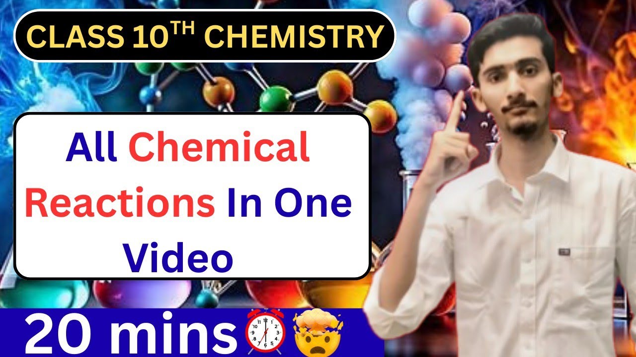 Class 10 All Chemical Reactions in One Video 🔥 | Complete Chemistry In 20 mins 🤯 | Board Exam 2026 |