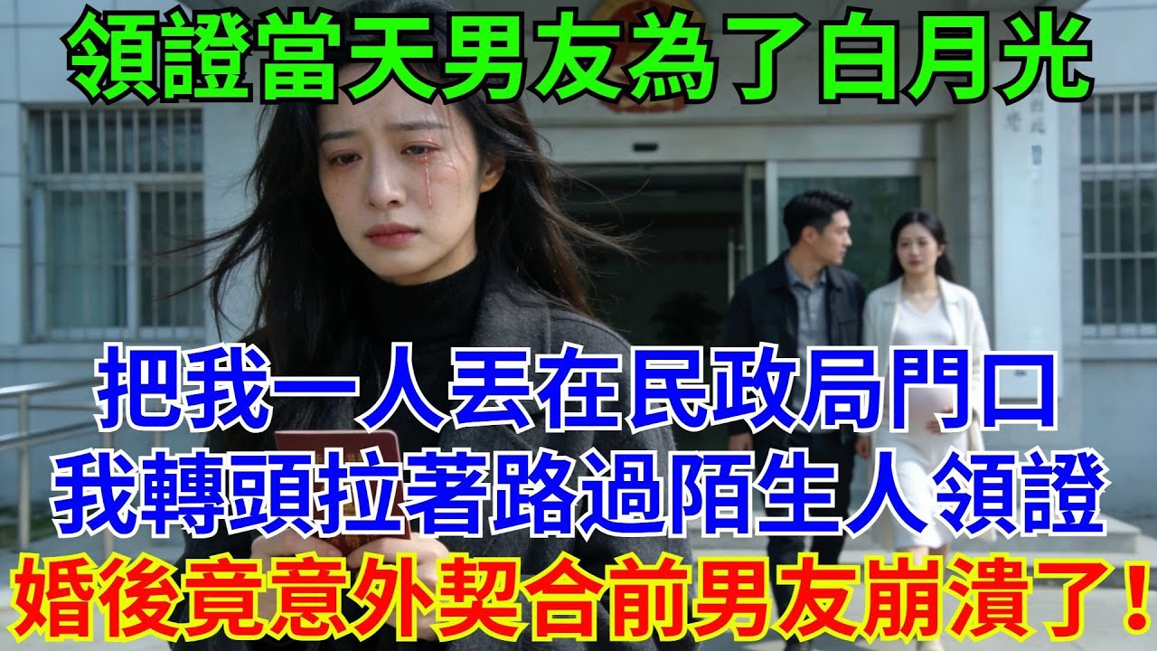 領證當天男友為了懷孕的白月光，把我一人丟在民政局門口，我轉頭拉著路過陌生人領證，婚後竟意外契合，前男友知道後崩潰了！#女性成長#情感故事#都市心事#她視角敍事