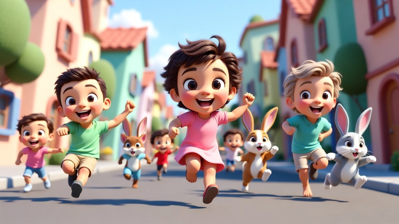 Pies felices en la calle de la música | Canción divertida para niños | Rima para bailar y moverse