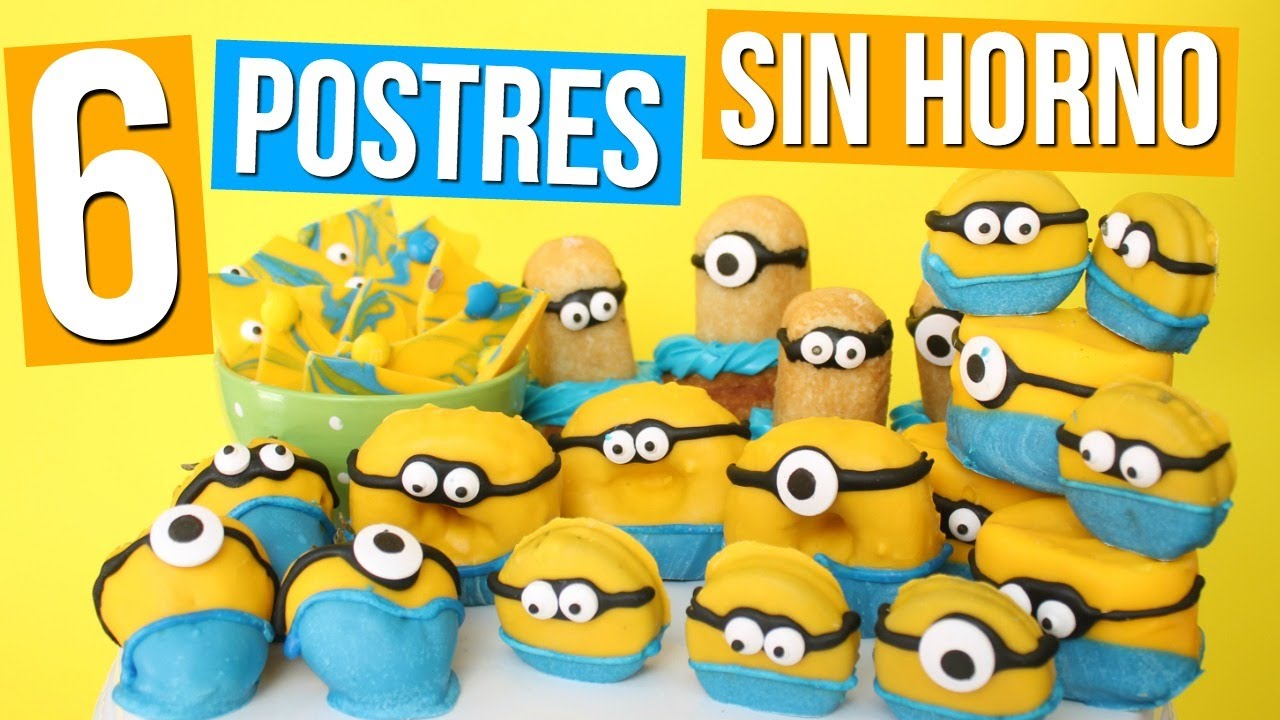 Postres de los Minions SIN HORNO! | RebeO