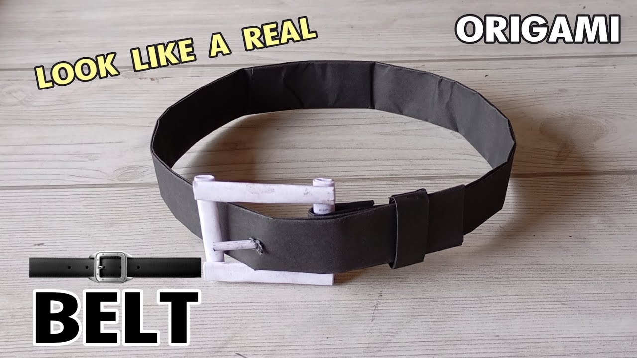 BELT ORIGAMI|HOW TO MAKE LOOK LIKE A REAL PAPER BELT TUTORIAL ORIGAMI|STEP BY STEP FOLDING|HANDMADE 