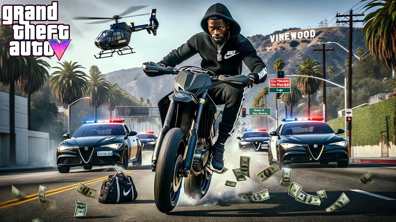 COSTRETTO A RAPINARE 3 BANCHE in 3 MOTO DIVERSE - GTA 5 MOD VITA DA GANGSTER