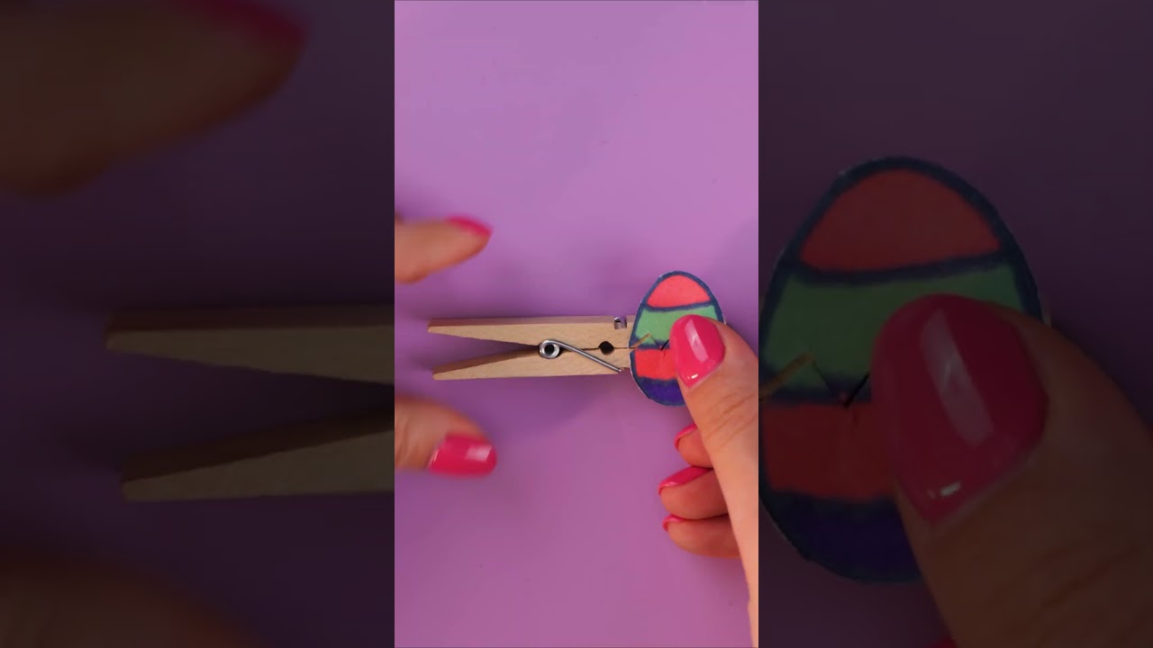 Easter Egg Clothespin Fun! 🐣 #shorts #easter