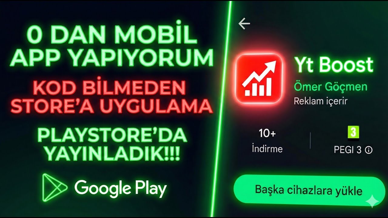 KODSUZ SIFIRDAN MOBİL APP BOLUM 9: Sonunda Uygulamamız Artık Play Store'da - Süreç ve Tüm Detaylar!