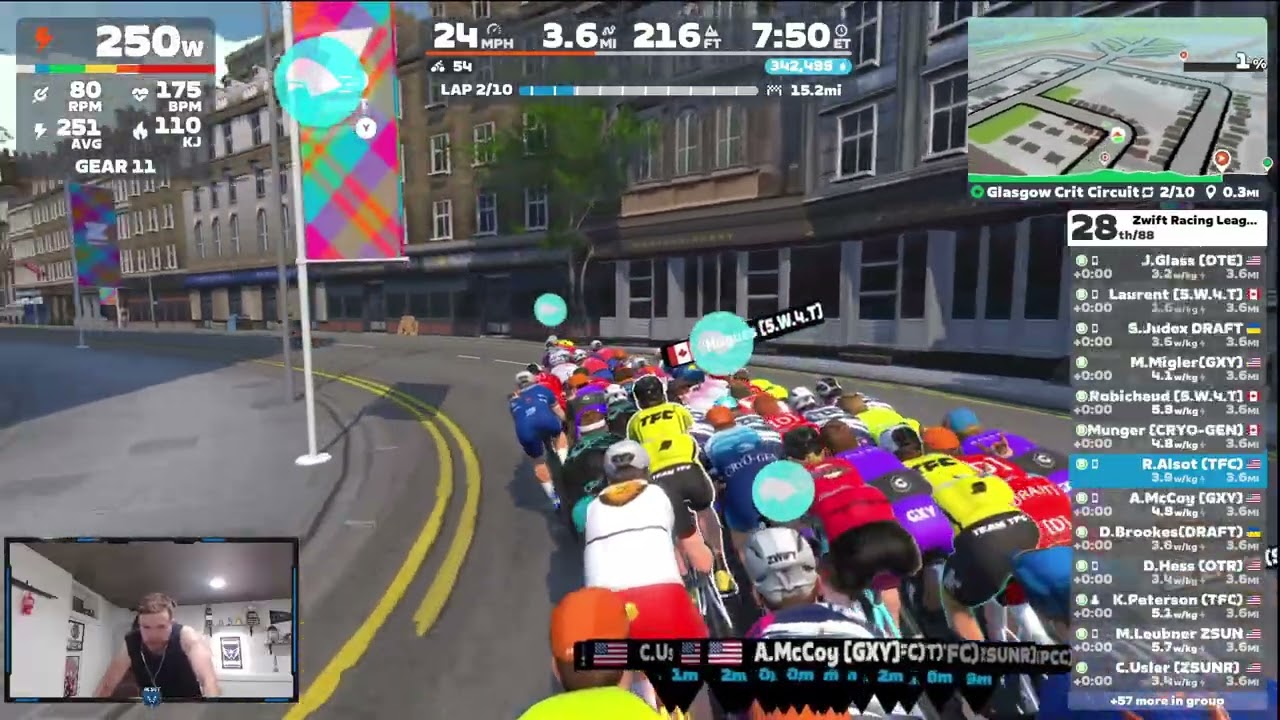 Zwift Racing League - Round 2 Stage 5 - TFC Apocalypse (Indigo B1)
