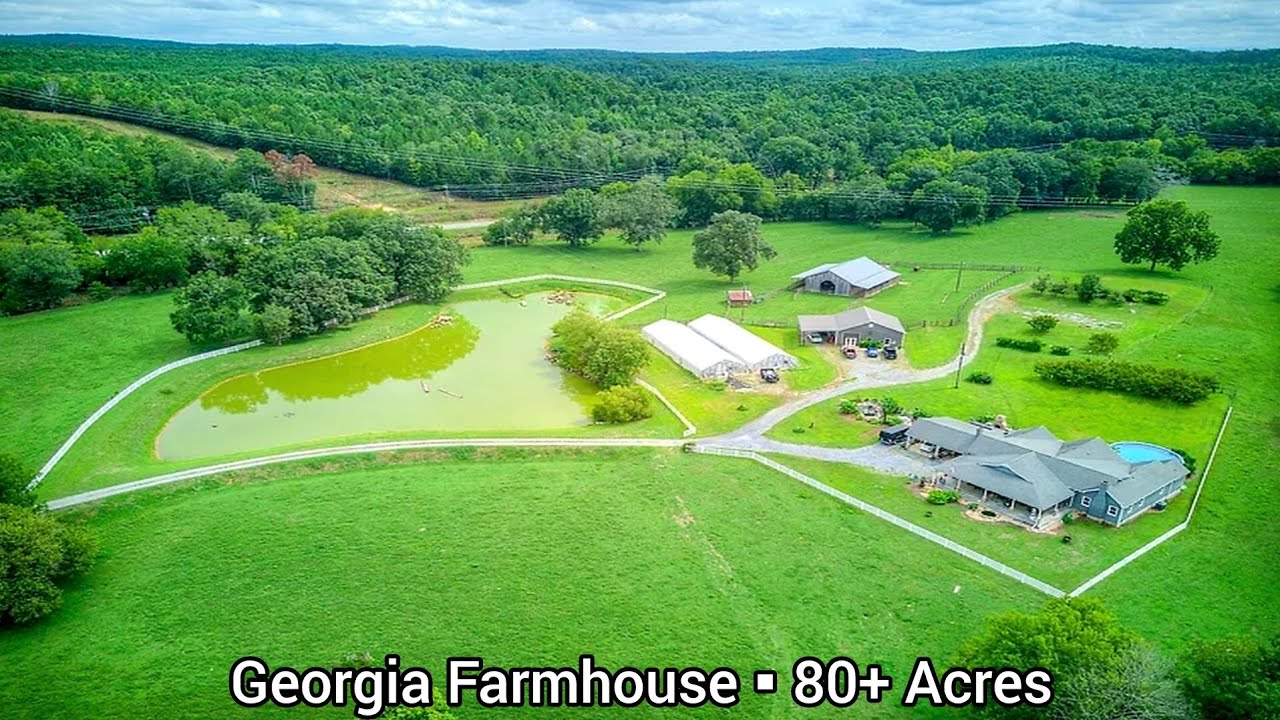 Georgia Farmhouse For Sale | 80+ Acres | Georgia Farms Land For Sale | Pond | Old Farmhouse