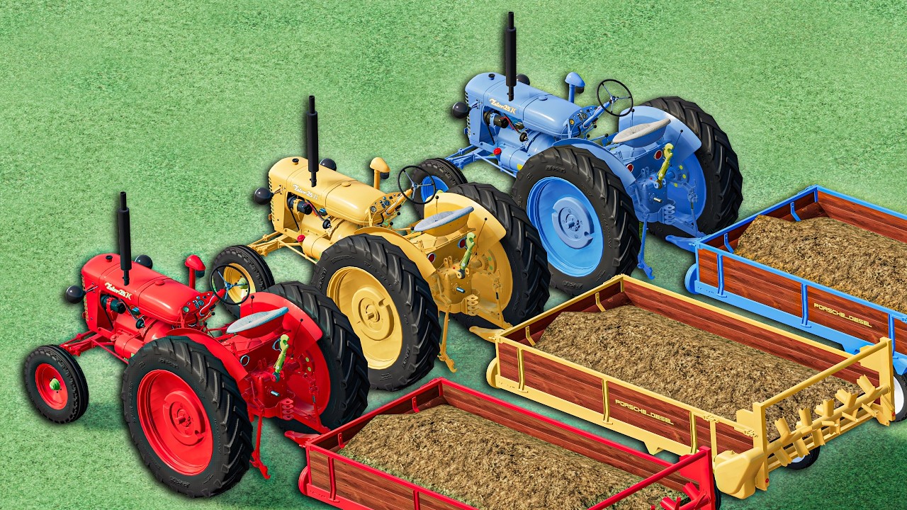 Mini Tractors Of Colors - WOW Manure Work with Mini TRACTORS | Farming Simulator 22