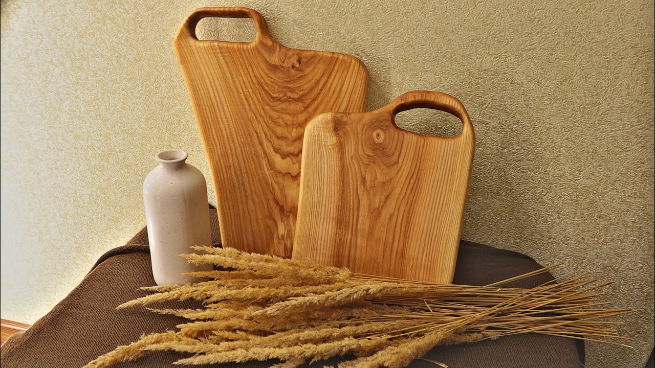 Разделочная доска с живым краем.Из массива ясеня. Своими руками.
