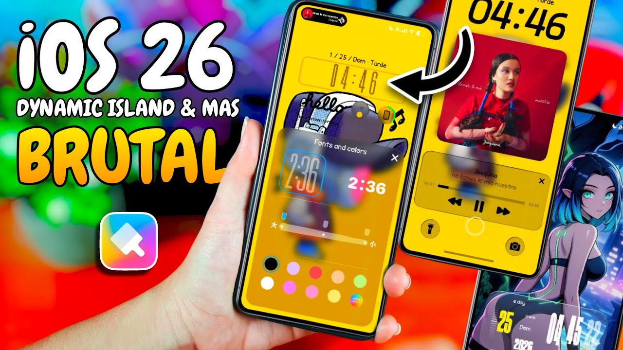 BRUTAL TEMA de iOS 26 para HyperOS + Dynamic Island & MUCHO MAS