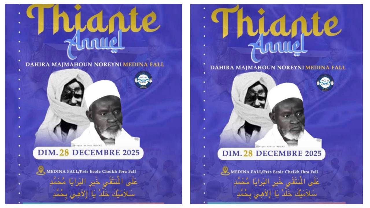 DIRECT: Thiant Dahira Madjmahoun Noreyni Médina Fall 2025, Delo Ndioukël Serigne Saliou Mbacké