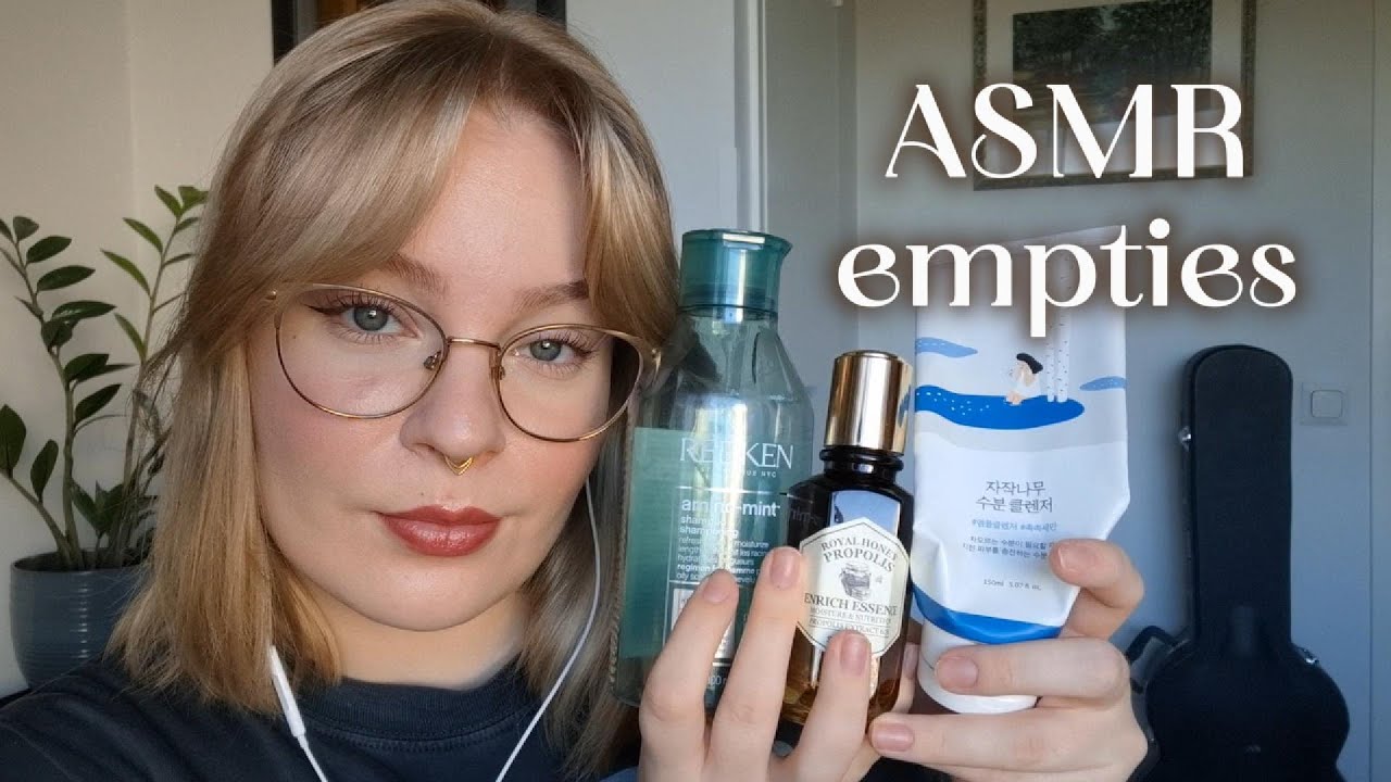 ASMR Suomi - tyhjien kosmetiikkapakkausten esittelyä
