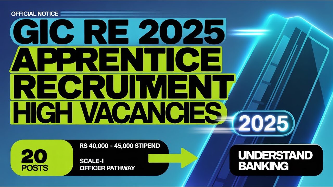 GIC Re 2025: Govt PSU Job! 🔥 Apprentice to Scale-I Officer | ₹85,000 | Full Eligibility Explained