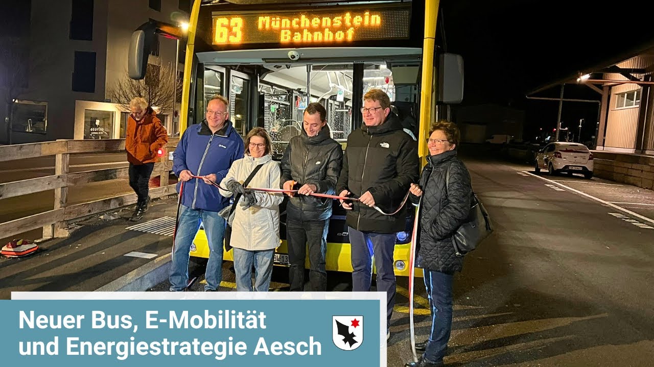 Aescher Energiestrategie, E-Mobilität und eine neue Buslinie - Birsstadt-TV Aesch