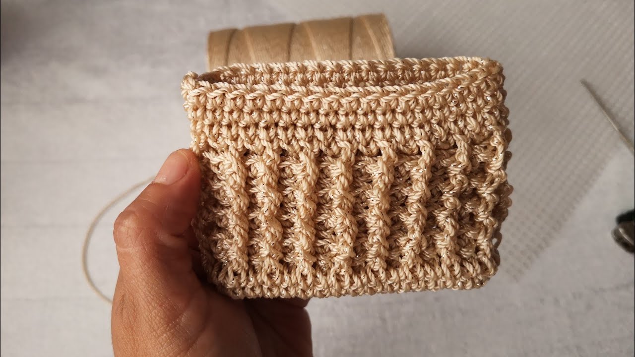 Monedero Tejido a Crochet Punto Resorte