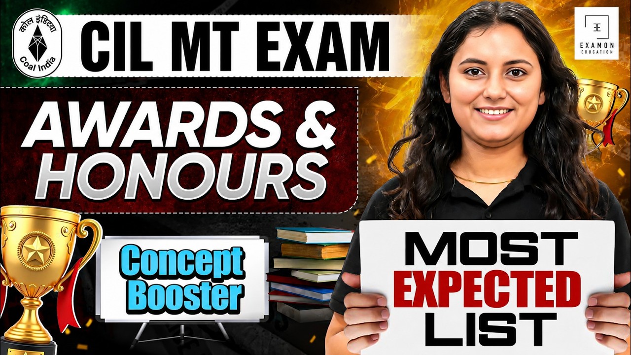 CIL MT 2026 Awards & Honours | Most Expected GK List 🔥#coalindia #cilmt2026