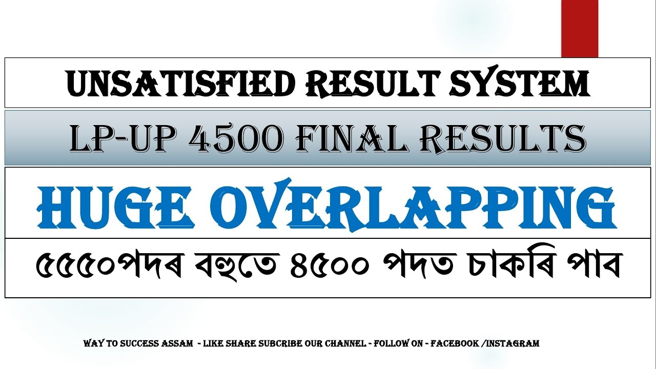 DEE LP-UP 4500 Post Final Result & Overlapping Unsatisfied Results system discussion 