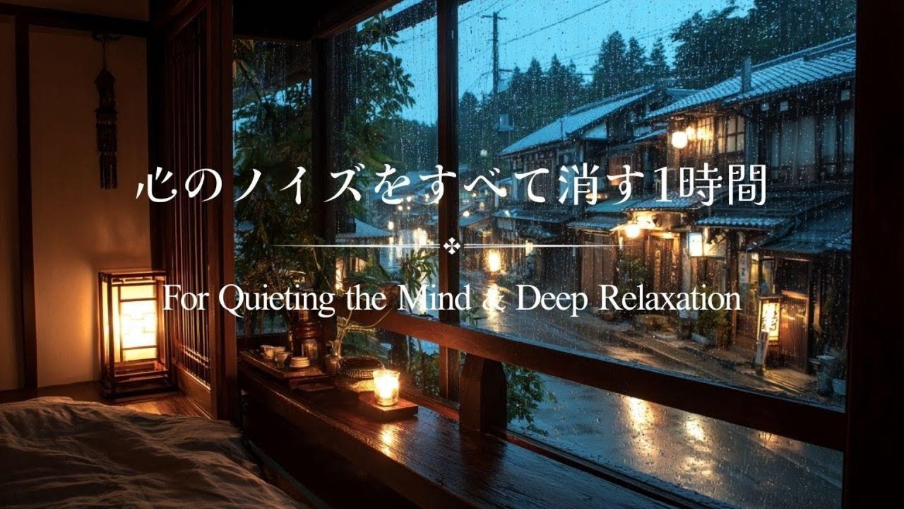 🌙【Rain Piano BGM】心のノイズをすべて消す1時間｜安眠・深いリラックス  For Quieting the Mind & Deep Relaxation