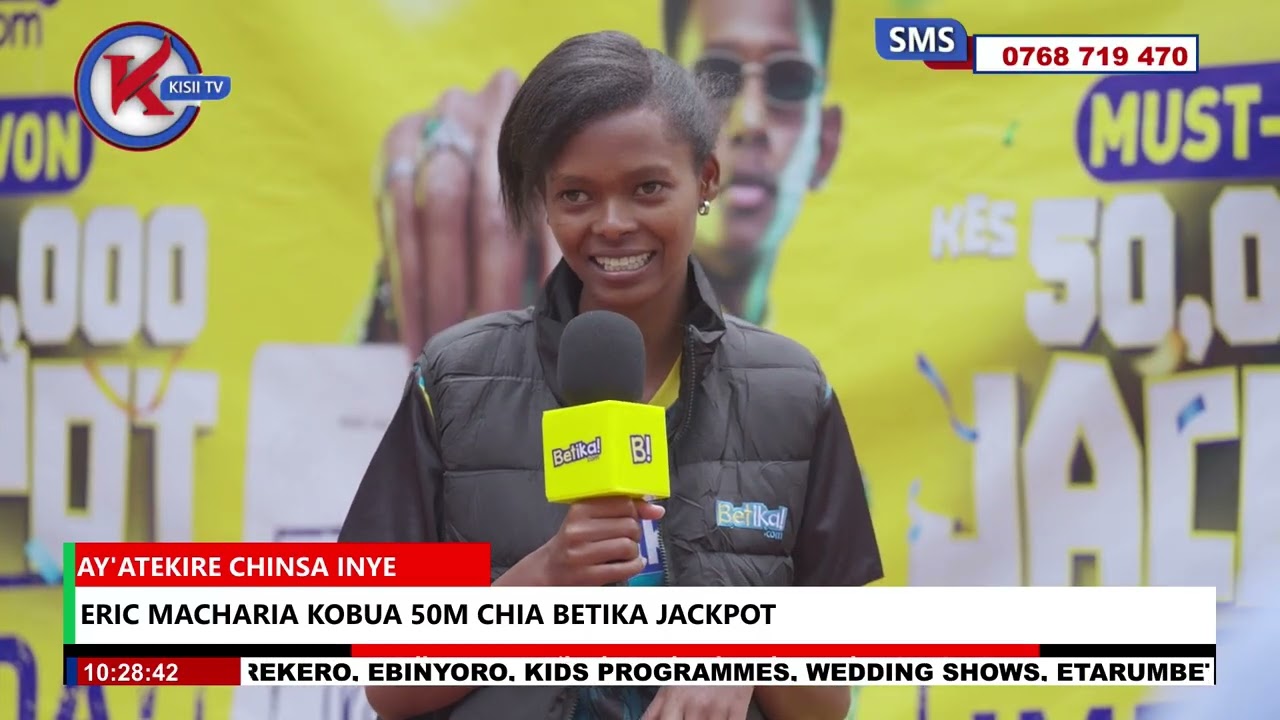 Eric Macharia wins Kes 50 million Betika Jackpot. He is a bodaboda yoghurt salesman in Thika
