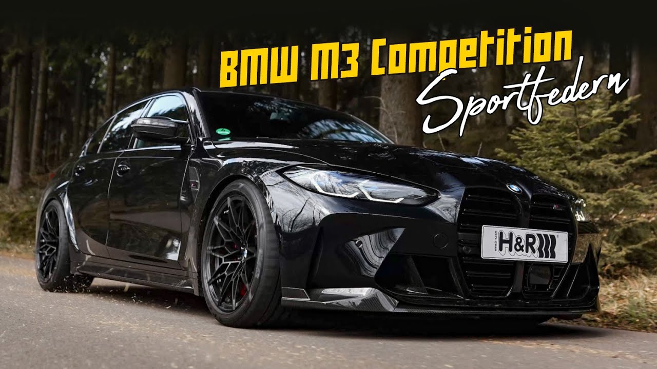 4K - BMW M3 Competition G80 2021 - M Performance Carbon - Sportfedern ≡ H&R