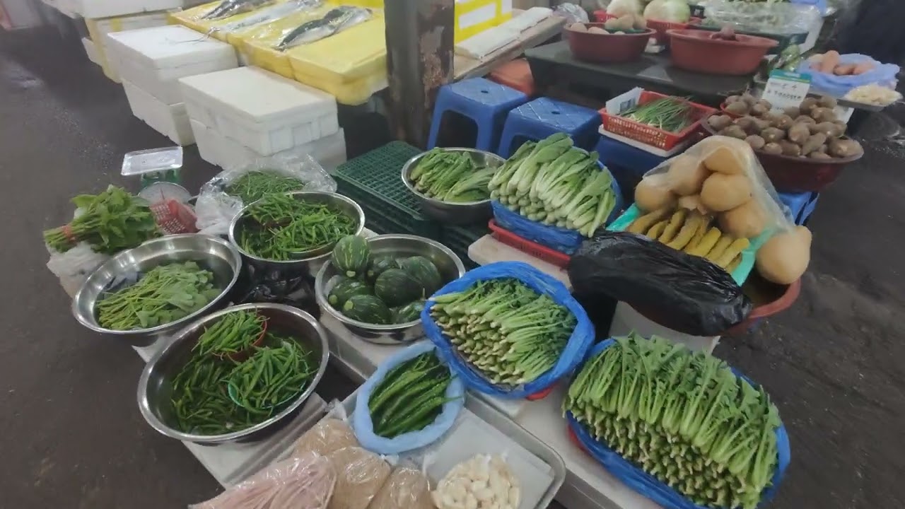 Amazing Street food market kwangjang market in Korea 