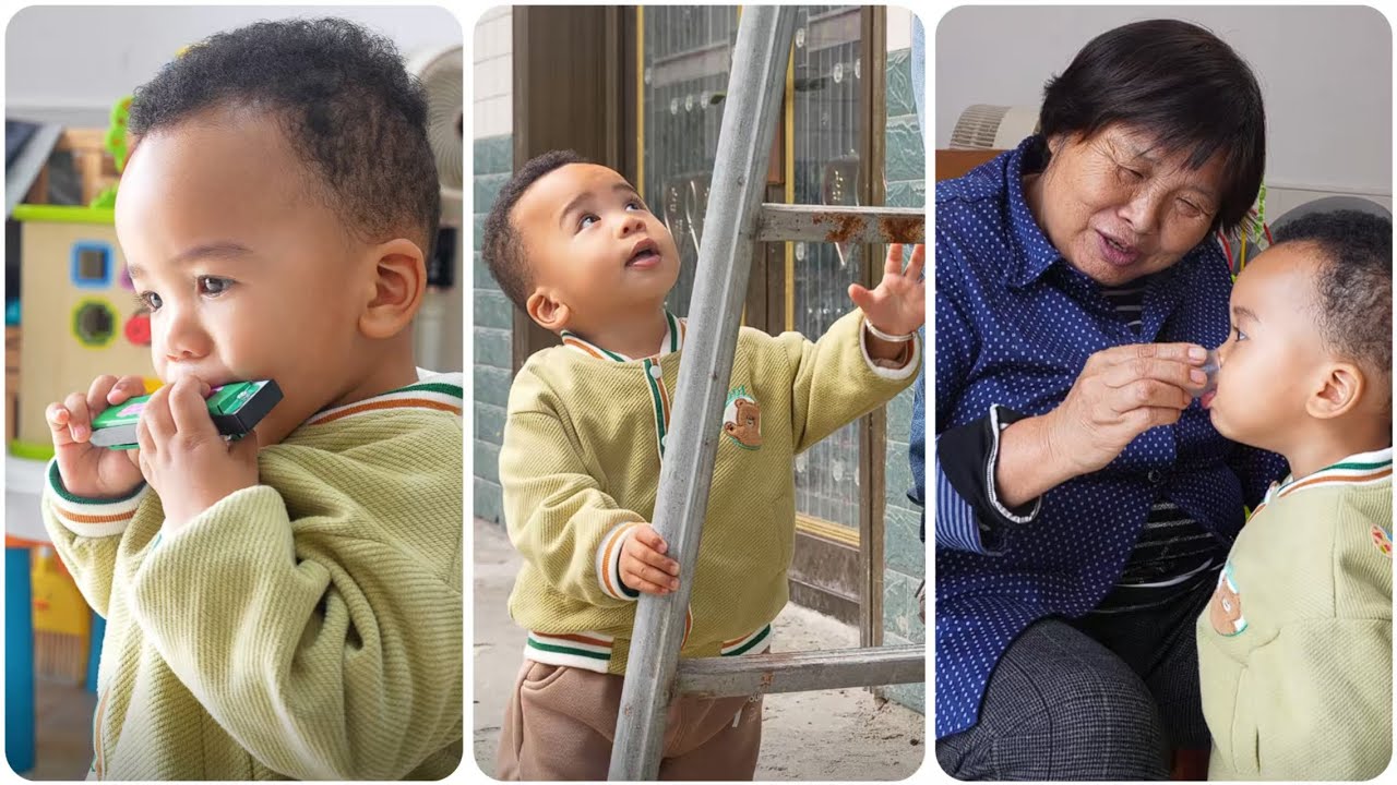 🧒🏻Little helper alert! Kaikai ran straight to help when he saw the uncle working!