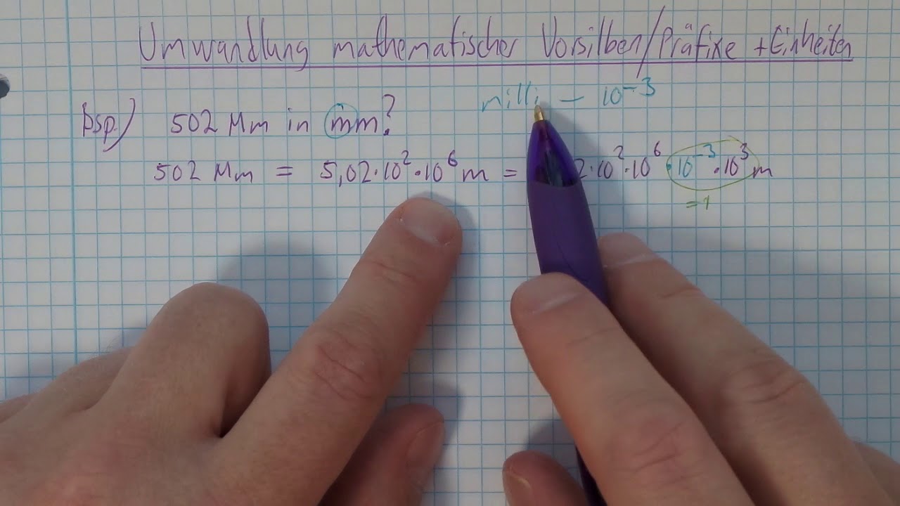 Umwandlung Vorsilben/Präfixe + Einheiten