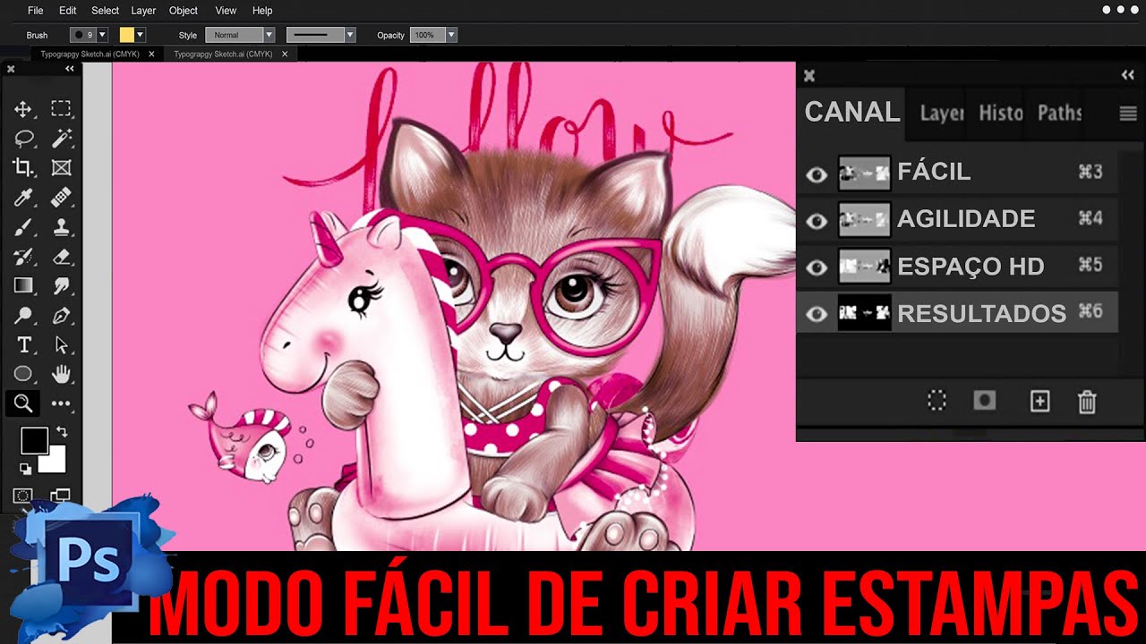 Tutorial canais Photoshop