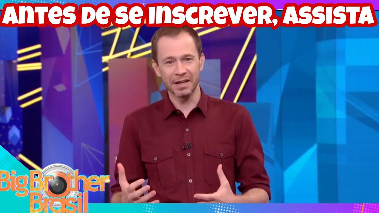 BBB22: Tiago Leifert da dicas para inscri&ccedil;&atilde;o - Veja o V&iacute;deo!