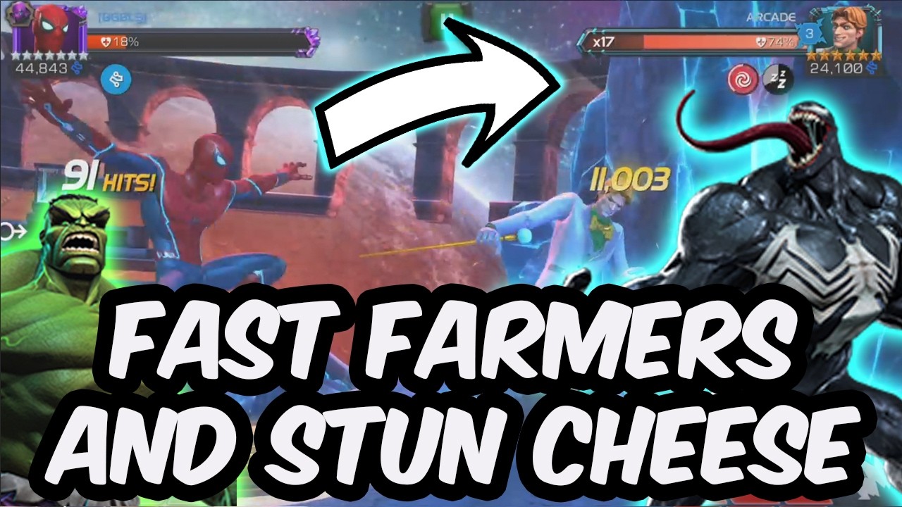 5 Fast Alliance Coliseum Arcade Podium XP Farmers & Stun Cheese Champs - Marvel Contest of Champions