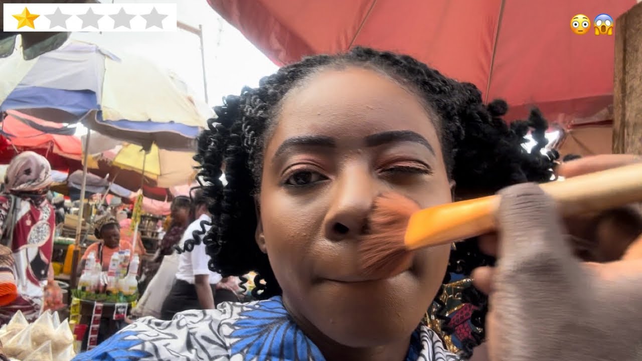 ASMR I WENT TO THE WORST REVIEWED MAKEUP ARTIST AT THE BUSY MARKET💄 | MAKEUP DONE IN NIGERIA🇳🇬